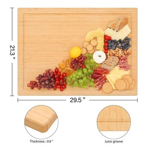Bamboo Cutting Board 75x54cm Multifunction Kitchen <b>Stove</b> Cover Rectangle Wood Chopping Block - Product Image 4