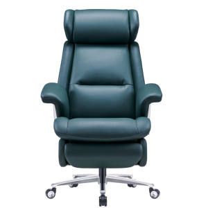 Vente en gros de chaises de bureau ergonomiques JORI en cuir véritable traditionnel, fonction massage, taille personnalisable, cadre en aluminium - Product Image 2