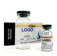 Étiquettes personnalisées pour flacons de peptides en BOPP, PVC, PE avec impression de LOGO, 3ml, 5ml, 10ml, et autocollants de sécurité holographiques pour boîtes de flacons de peptides