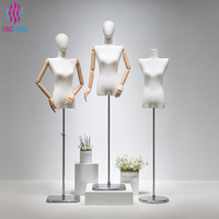 Mannequins de couture femme ajustables, buste supérieur en mousse et tissu, pour présentation de vêtements féminins adultes, pose debout