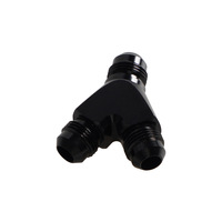 Adaptor Pipa Oli Modifikasi Mobil Tipe Y Konektor Aluminium Hitam Adaptor Pendingin Oli AN4 AN10