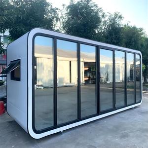 Maison conteneur préfabriquée en laine de roche de 20 pieds, <span class=keywords><strong>concept</strong></span> capsule Apple Cabin, avec ensemble complet de meubles de cuisine, pour usage bureau, hôtel, luxe moderne - Product Image 6