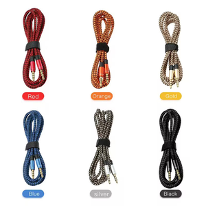 Cable de Audio de Nailon de 1.5M, Colorido, Conector Macho a Macho de 3.5mm, Cable Auxiliar para Estéreos de Auto y Teléfonos - Product Image 6
