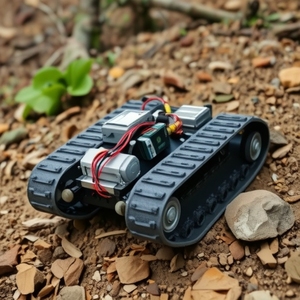 ฐานรถรางยางไฟฟ้าสำหรับหุ่นยนต์ออกแบบเชิงอุตสาหกรรม - Product Image 1