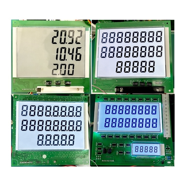Manufacturer Customization COB LCD Module Panel Custom 70 56 Pins TN HTN 6 Digits Segment Digit Fuel Dispenser LCD Display Board