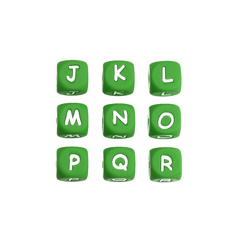 White characters on grass green background 48 #