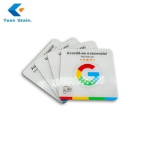 Étiquette RFID miniature personnalisée 80*80mm / Logo personnalisable, carte de membre NFC, affichage de menu, autocollant de bureau, acrylique transparent pour usage hôtelier