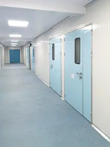 GMP Clean Room Galvanized Steel Panel Door For Big Projects Hospital Laboratory Pharmaceutical High Pressure Laminated Door