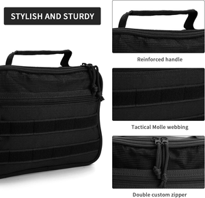 Bolsa de Aseo Personalizada para Hombre, Bolsa de Aseo Colgante, Organizador de Artículos de Aseo, Bolsa de Aseo Táctica de Nailon para Hombre y Mujer - Product Image 2