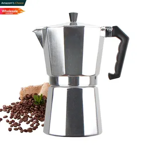 Italian Induction 12 Cup Aluminum Espresso Custom Logo Coffee Maker Moka Pot