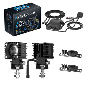 DXZ KIT 1LED nouveau double couleur <span class=keywords><strong>auxiliaire</strong></span> moto LED conduite antibrouillard ambre blanc compatible avec camion ATV et motos - Product Image 1