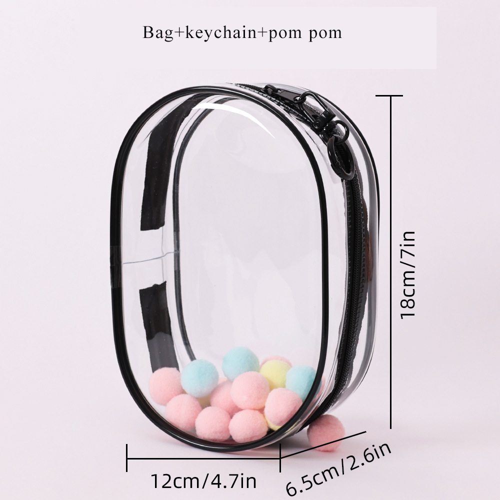 Bag+keychain+pom pom