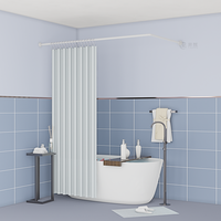 Ensemble de supports de tringle à rideau télescopique en acier inoxydable, design moderne, décoration intérieure, support de plafond en métal, marque JINGRAN