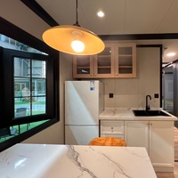 Villa préfabriquée de luxe en conteneur pliable et extensible à double aile, avec cuisine et salle de bain, modulaire et portable, pour chambres de luxe, Chine