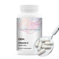 Complément alimentaire en comprimés de vitamine C avec zinc pour renforcer l'immunité, pour hommes et femmes