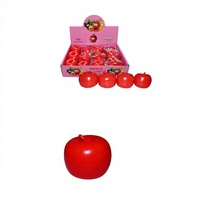 Jouet anti-stress en forme de pomme rouge à rebond lent, rempli de farine, pour l'exportation, emballage en boîte, Zhejiang