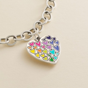Colgante <span class=keywords><strong>de</strong></span> Plata <span class=keywords><strong>de</strong></span> Ley S925 James Avery con Eslabón <span class=keywords><strong>de</strong></span> Corazón para Doghouse, Skateboard, Rosa y Amor, Colgante Esmaltado Temático - Product Image 5