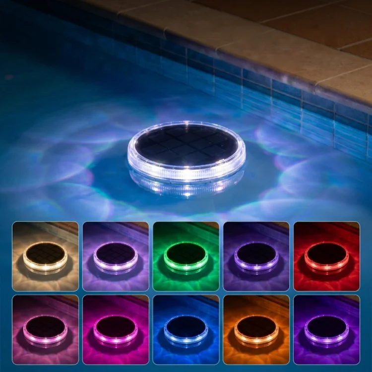 Remote Control IP67 Waterproof RGB Solar Floating LED Pool Light for Swimming Pool Garden Pond