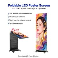 Affichage LED contrôlé par WiFi, affichage LED pour ascenseurs, signalétique directionnelle, pas de pixel P1.2-P2.5, mur vidéo portable pliable