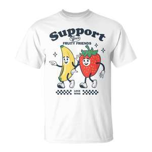 Camiseta Support Your Fruity Friends, diseño Pride Love Wins, unisex, talla para adultos - Product Image 1