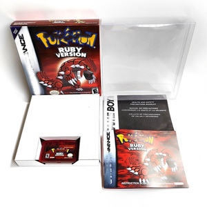 Boîte de vente au détail de cartouche de jeu avec finition holographique métallique vert feuille, rouge feu, rubis, émeraude pour GBA Advance - Product Image 2