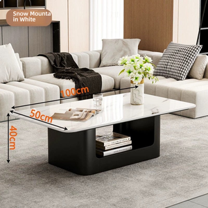 <span class=keywords><strong>2025</strong></span> nueva mesa de té de tablero de roca Rectangular de lujo diseño minimalista moderno para sala de estar Oficina y apartamentos pequeños - Product Image 4