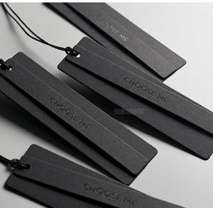 Special <b>Cardboard</b> Hot Stamping Paper Garment hang Tags Luxury <b>Thick</b> Black Brand Labels and Tags Personalised Swing Tag - Product Image 6