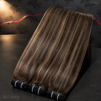 Extensions de Cheveux Humains Européens de Haute Qualité, Double Trame, Alignés Citicule, Couleur Brun Clair, Origine Russe