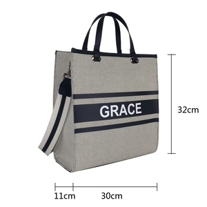Luxury Women Canvas <b>Tote</b> <b>Bags</b> Fashion Designer Handbags Shoulder Crossbody <b>Extra</b> <b>Large</b> Non Woven Handle - Product Image 2