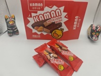 Vente en gros de snacks et de boissons exotiques à prix avantageux, biscuits enrobés de chocolat au goût d'arachide, 64g