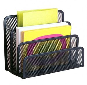 Desk Organizer Mesh Metal Desktop <b>Small</b> Letter Design Shelf Letter Shelf - Product Image 1