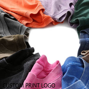 Camiseta de Hip Hop de Algodón 100% Tejido de Alto Gramaje 250gsm, Ecológica, Transpirable, con Estampado Personalizado, Lavado Ácido, Estilo Urbano de Diseñador - Product Image 3