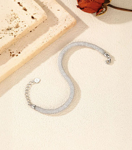 Pulsera de tenis ajustable de plata S925 con pavé completo, pulsera de cadena cúbica brillante, joyería elegante para uso diario y fiestas - Product Image 5