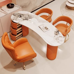 <span class=keywords><strong>Escritorio</strong></span> de Oficina Moderno, Minimalista y de Lujo para Consultoría Médica y de Belleza, Mesa de Recepción y Negociación - Product Image 2
