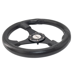 Volant sport Barchetta Evo - Cuir - Volant sport pour voitures, polyuréthane, plaque de course Simoni - Product Image 2