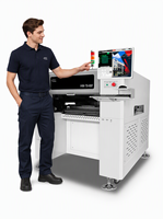 Máquina de Montaje de Chips SMT Eficiente, Dispositivo de Selección y Colocación de Componentes SMD HW-T8SG-80F con 8 Cabezales + 80 Alimentadores