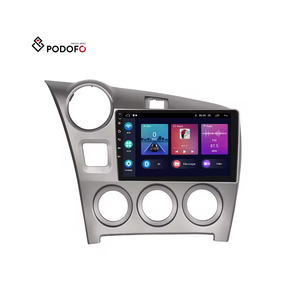 Autoradio Android Podofo 9 pouces Double Din pour <span class=keywords><strong>Toyota</strong></span> <span class=keywords><strong>MATRIX</strong></span> 2009-2014 Carplay Android Auto BT WiFi GPS Hi-Fi FM - Product Image 1