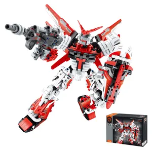 2023 tige jouet ABS boîte paquet 1100 pièces rouge guerrier jouet Robots technologie enfants jouets éducatifs Kits pour étudiant