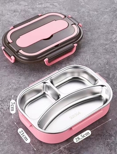 Bento Box coibentato <span class=keywords><strong>in</strong></span> acciaio inossidabile 304 per uso alimentare con borsa per il <span class=keywords><strong>pranzo</strong></span> portatile per l'<span class=keywords><strong>ufficio</strong></span> scolastico - Product Image 3