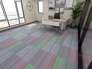 Dalles de moquette commerciales et domestiques antidérapantes en PP écologique de qualité supérieure - Dernier design de carreaux de sol décoratifs - Product Image 6