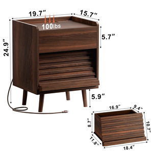 Vietnam Modern Bedroom Nightstand with 2 <b>Drawers</b> Durable Manufactured Wood OEM Furniture for Living Room MD06 - Product Image 6