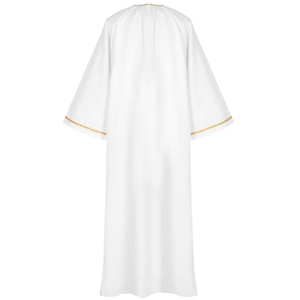 Vesbhusha <b>Women's</b> Long Sleeve Church <b>Choir</b> Dress Angel White <b>Robe</b> Breathable Silk Screen Printed Polyester OEM Service - Product Image 1
