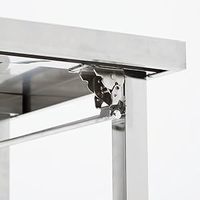 Table pliante en acier inoxydable pour hôtel, restaurant, usage commercial, banc de travail