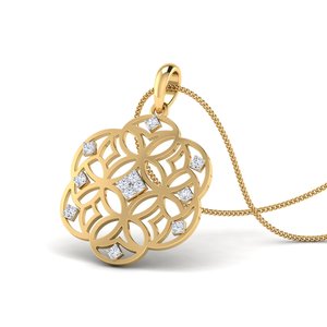 Collier diamant taillé solitaire S925 chaîne en argent Sterling pendentif en or cadeau de fête de fiançailles laboratoire de bijoux étincelants classiques - Product Image 2