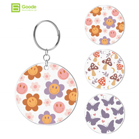 Autocollant de transfert DTF UV étanche personnalisé avec logo circulaire pour porte-clés, dessin animé, pour gobelets en film PET - Vente en gros à bas prix