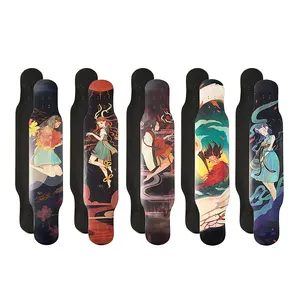 Aisamstar individuelles Farb-Blank-Skateboard Deck 100 % kanadischer Maple OEM einfarbiges 4-Runden-Skateboard