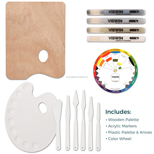 VISWIN Ensemble de dessins supporto avec, pinceau, tube s huile, matelas aquarelle, toile, psle, couteau - Product Image 3