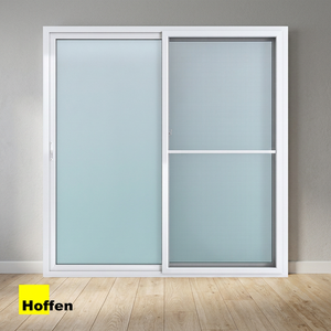 Puerta Corredera Doble Hoffen Pro 200x205x9 CM Blanca de UPVC con Doble Acristalamiento Templado, Insonorizada e Impermeable para Hospitales y Bodegas - Product Image 3