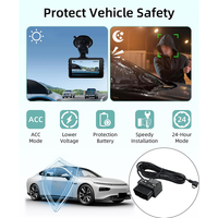 Kit de câblage OBD à capteur de mouvement pour micro-ondes, type C, pour caméra embarquée, protection de batterie de voiture 24H, câble OBD2 vers USB