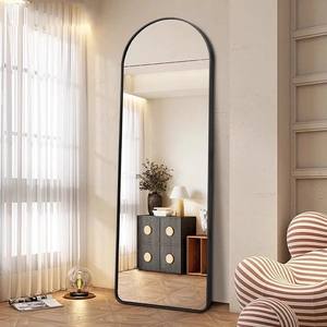 Decorazione per la casa grande arco incorniciato lungo lungo vanità <span class=keywords><strong>specchio</strong></span> da pavimento di lusso per soggiorno decorazione in piedi <span class=keywords><strong>specchio</strong></span> - Product Image 2